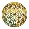 YA-59 3D Flower of Life 18K Gold Plated Healing Grid