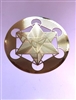18k Gold plated Star Tetrahedra Grid 3"