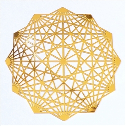 18 karat gold plated dodecahedron