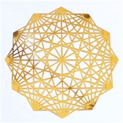 18k gold plated Dodecahedron Healing Grid