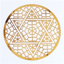 YA-71 Star Of David 18K Gold Plated Healing Grid