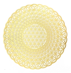 18K gold plated Spiral Flower of Life Healing Grid