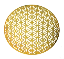18k gold plated Global Flower of Life Healing Grid