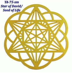 18k gold plated Merkaba Star Healing Grid