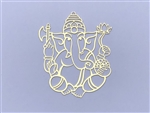 YA-94-SM Ganesh Profile 18k Gold plated 3" Grid