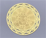 YA-96-SM Ganesh Circle 18k Gold plated 3" Grid