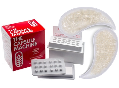 CAPSULE MACHINE Capsule Filler Size 000 + 500 Vegetable Capsules