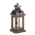 Small Monticello Clear Glass Wood Candle Lantern
