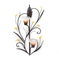 Amber Lilies Candle Wall Sconce