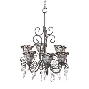 Midnight Blooms Candle Chandelier