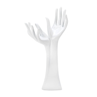 White Helping Hands Jewelry Tree Stand