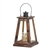 Ideal Large Brown Wood Candle Lantern