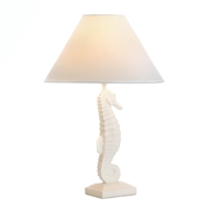 White Seahorse Table Lamp