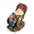Red Bird Rocking Chair Gnome Solar Lightup Statue