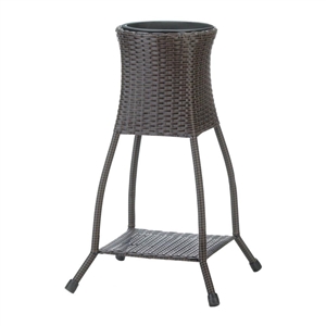 Brown Tuscany Wicker Plant Stand