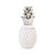 Silver Topped White Pineapple Jar Decor