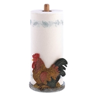 Country Red Rooster Paper Towel Holder