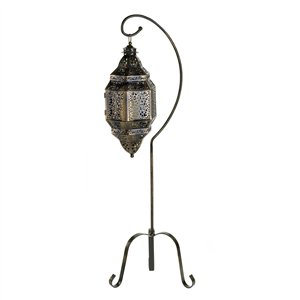 Moroccan Lattice Lantern Candle Holder w/Stand