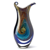 Swirled Colors Galaxy Glass Decorative Vase