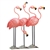 Flock O' Pink Flamingos Wrought Iron Decor