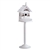 Freestanding Victorian White Wood Birdhouse