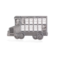 School Bus K-12 Pewter-finish Photo Frame