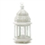 Large White Metal Moroccan Candle Lantern