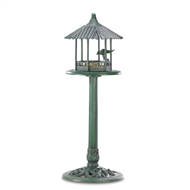 Verdigris Green Gazebo Standing Bird Feeder