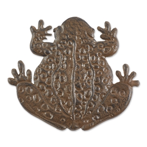 Frog Cast Iron Stepping Stone Plaque