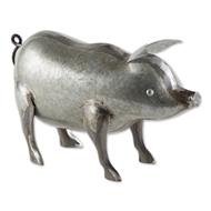 Galvanized Iron Pig Sculpture