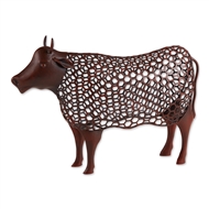 Chicken Wire Iron Cow Sculpture