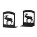 Moose Black Metal Bookends 1 Pair