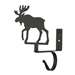 Moose Black Metal Curtain Shelf Brackets 1 Pair