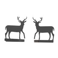 Deer Black Metal Tie Backs 1 Pair