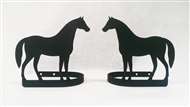 Standing Horse Black Metal Tie Backs 1 Pair