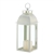 Brushed Weathered Ivory Metal Candle Lantern