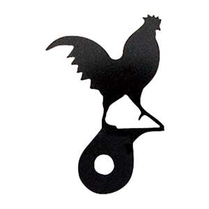 Rooster Door Silhouette Black Handle/Knob Dressup