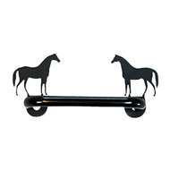 Horse Black Horizontal Door Handle