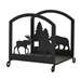 Moose & Bear Black Metal Wood Rack