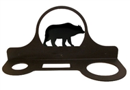 Bear Black Metal Hair Dryer Rack