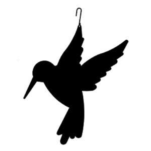 Hummingbird Black Metal Hanging Silhouette