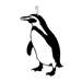 Penguin Black Metal Hanging Silhouette