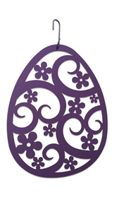 Easter Egg Lavender/Purple Metal Hanging Silhouette