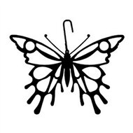 Butterfly Black Metal Hanging Silhouette