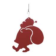 Santa Metal Hanging Silhouette-RED