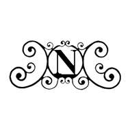 Black Metal House Plaque Letter: N