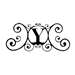 Black Metal House Plaque Letter: Y