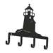 Black Metal Key Ring Holder: Lighthouse