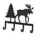 Black Metal Key Ring Holder: Moose & Pine