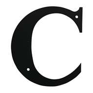 Black Metal Letter: C Small